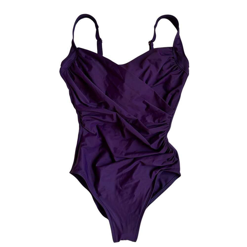 Miraclesuit Sanibel One Piece Swimsuit (Purple) - Size 12DD